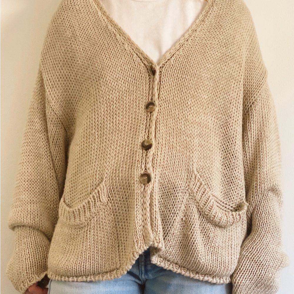 Oversized Cozy Knit Cardigan Sweater